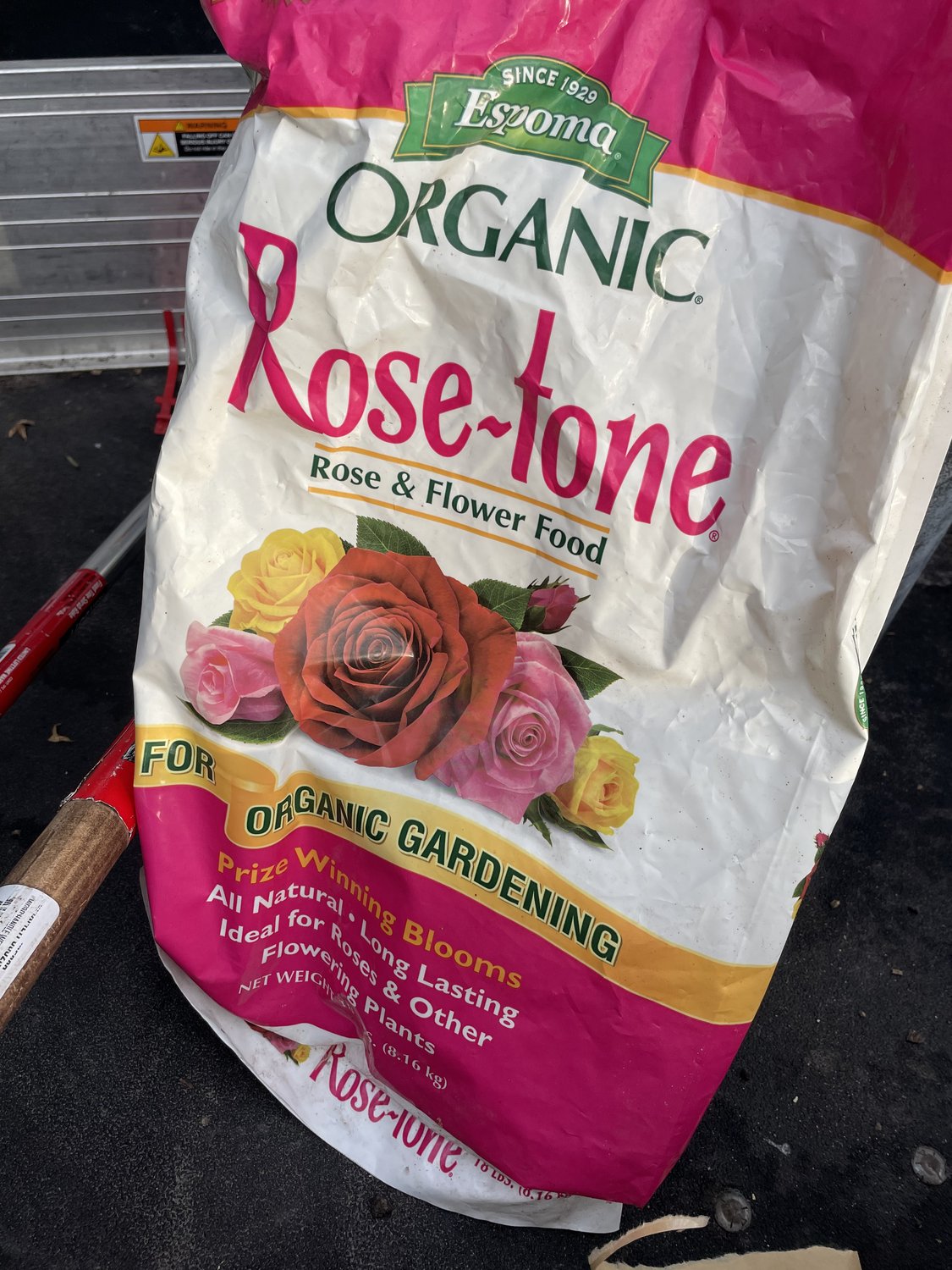 Bag of Espoma Organic Rose-Tone rose and flower food