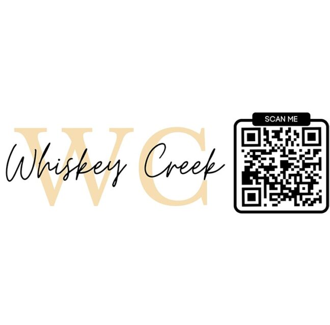 Whiskey Creek Civic Association membership banner with QR code