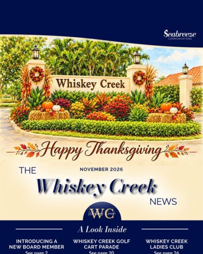 The Whiskey Creek News November 2026 cover